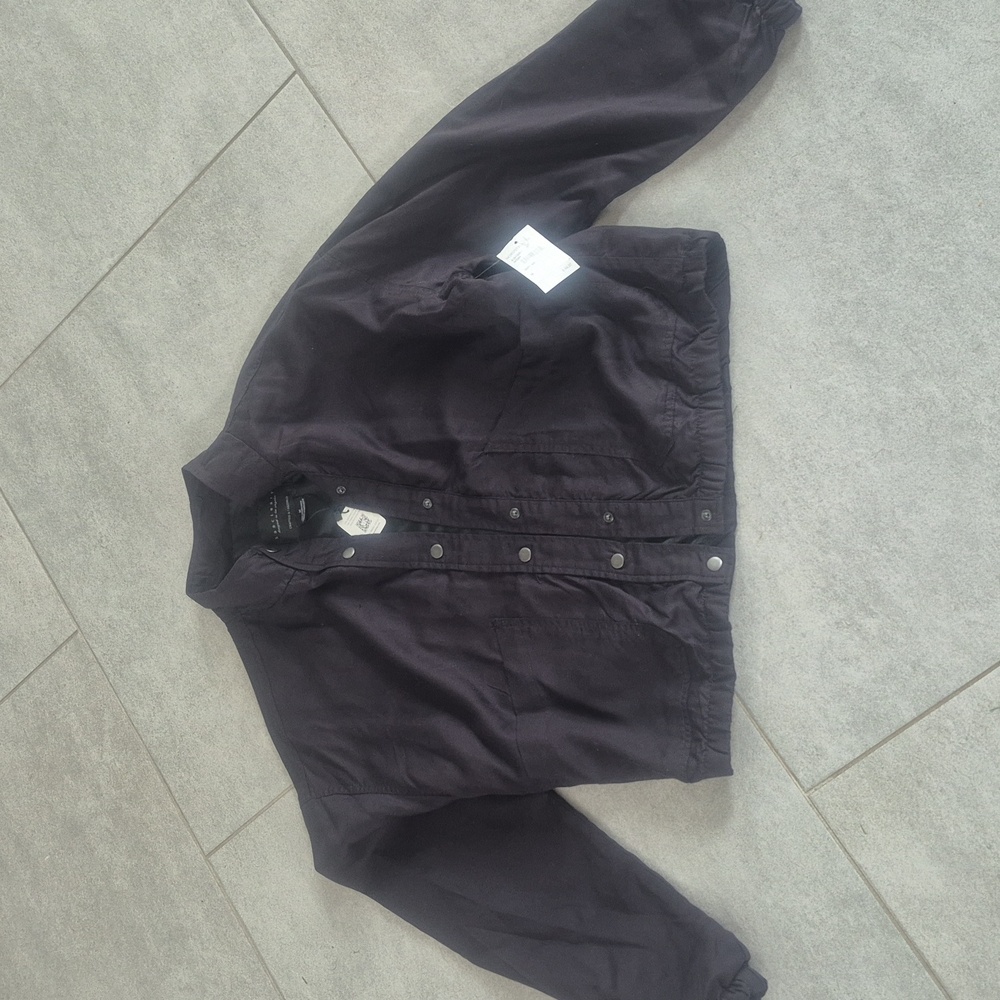 Sanctuary Dark Jacket with Button Detail. Size M